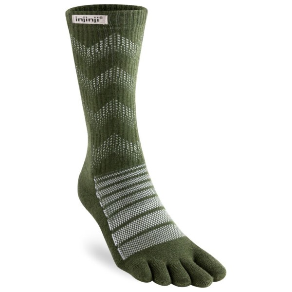 Injinji - Outdoor Midweight Crew Wool - Wandersocken Gr M oliv von Injinji