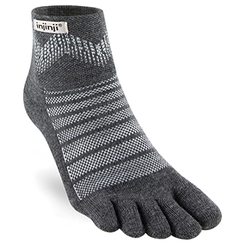 Injinji Outdoor Midweight Mini-Crew Merino Socken, slate, M von Injinji