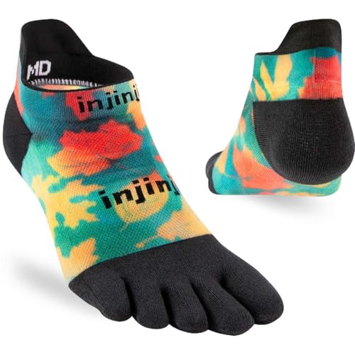 Injinji RUN LIGHTWEIGHT NO-SHOW SPECTRUM FOLIAGE M von Injinji