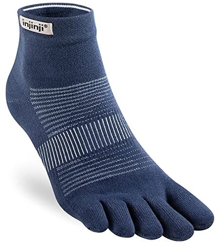 Injinji Run Lightweight Mini-Crew, Marineblau, XL von Injinji