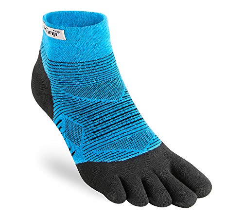 Injinji Run Lightweight Mini Crew Socken Herren blau/grau Schuhgröße M | EU 40,5-44 2021 Laufsocken von Injinji