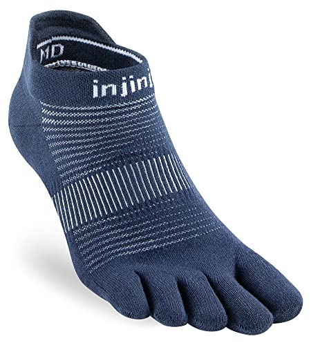 Injinji Run Lightweight No-Show, Marineblau, X-Large von Injinji