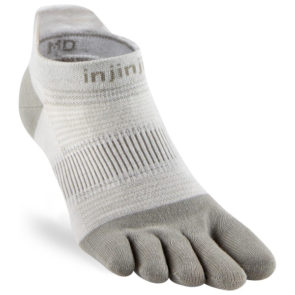 Injinji - Run Lightweight No-Show - Laufsocken Gr L grau von Injinji