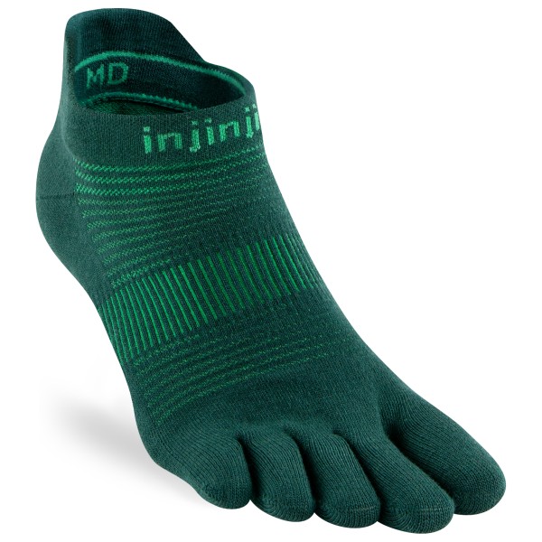 Injinji - Run Lightweight No-Show - Laufsocken Gr M grün von Injinji