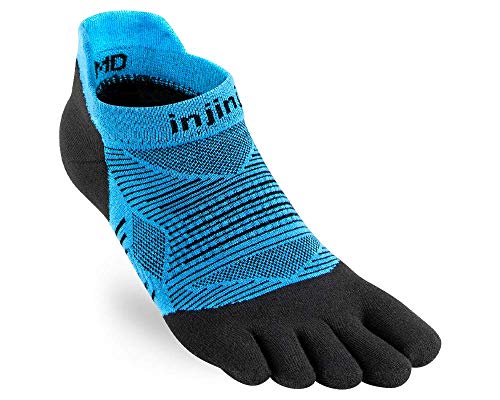 Injinji Run Lightweight No-Show Socken, malibu, L von Injinji