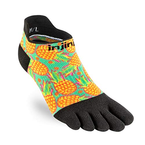 Injinji Run Lightweight No Show Teensokken Spectrum Pina Damen, gelb, Medium-Large von Injinji