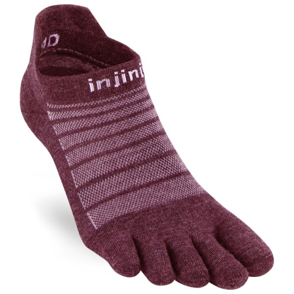 Injinji - Run Lightweight No Show Wool - Laufsocken Gr L lila/rot von Injinji