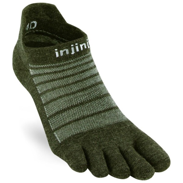Injinji - Run Lightweight No Show Wool - Laufsocken Gr L oliv von Injinji