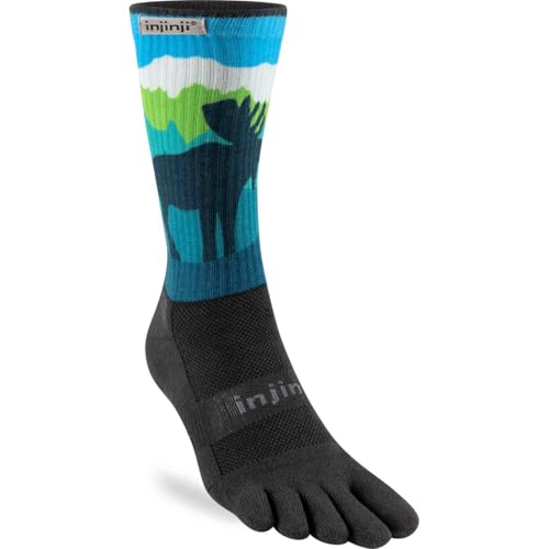 Injinji Trail Midweight Crew Artist Designed RidgeLine M - Mehrfarbig, M, 1 Stück von Injinji