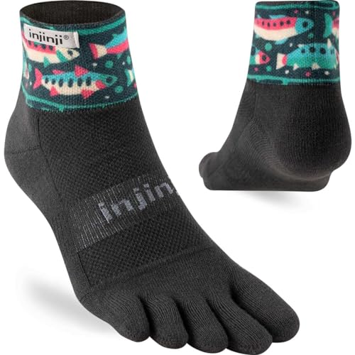 Injinji TRAIL MIDWEIGHT MINI-CREW ARTIST DESIGEND TROUT L von Injinji