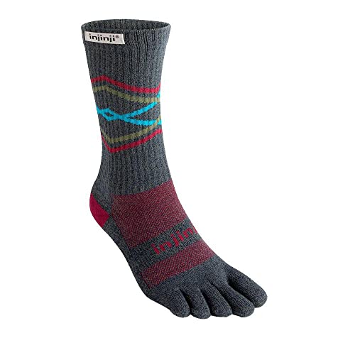 Injinji - Performance 2.0 - Trail Midweight Crew Granit - Socken - Unisex, Pic, S von Injinji