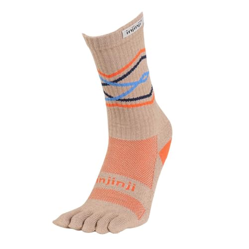 Injinji Trail Midweight Crew Socken, Kornfarben, Small-Medium von Injinji