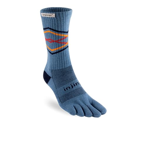 Injinji Trail Midweight Crew Socken, See, S von Injinji