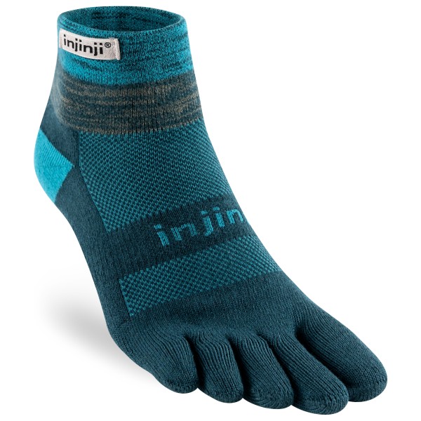 Injinji - Trail Midweight Mini-Crew - Wandersocken Gr XL blau von Injinji