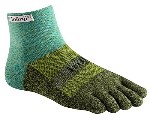 Injinji Traill Mid-Weight mini-crew xtralife Pine L (44,5-47) Zehensocken von Injinji