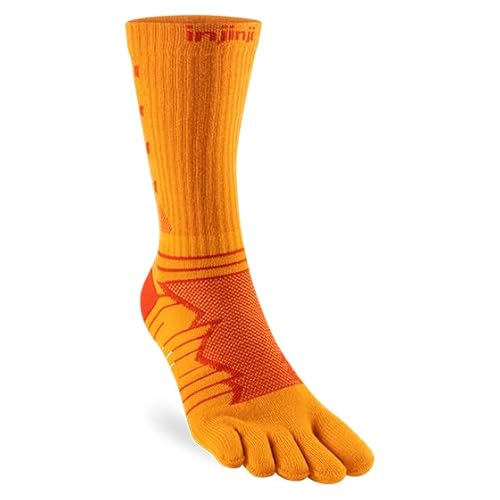 Injinji ULTRA RUN CREW DESERT ORANGE M von Injinji