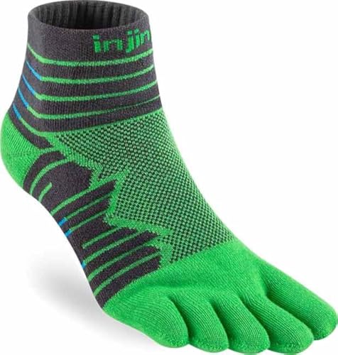 Injinji Ultra Run Mini-Crew, Smaragd, Medium von Injinji