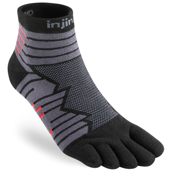 Injinji - Ultra Run Mini-Crew - Laufsocken Gr S schwarz von Injinji