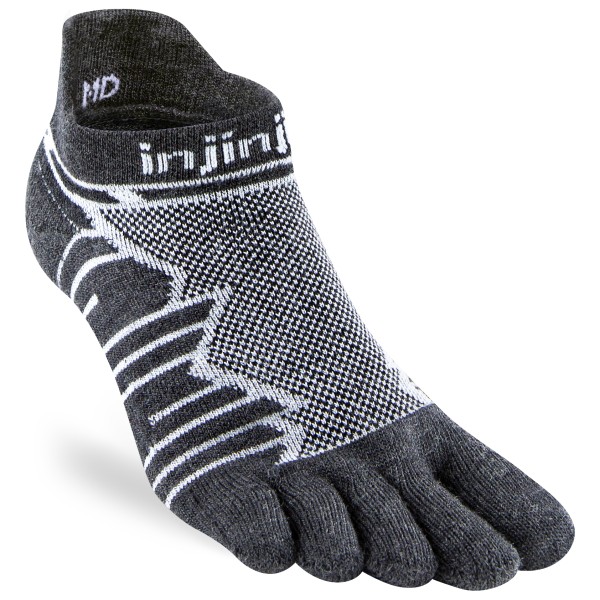 Injinji - Ultra Run No Show Wool - Laufsocken Gr S grau von Injinji