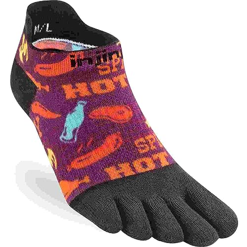 Injinji WOMEN'S SPECTRUM RUN LIGHTWEIGHT NO-SHOW SIZZLING M/L von Injinji