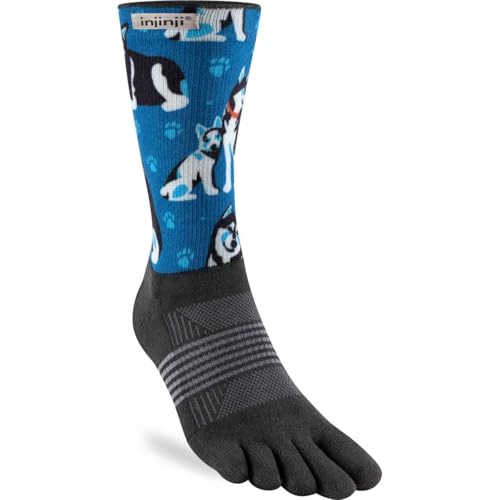 Injinji WOMEN'S TRAIL MIDWEIGHT CREW ARTIST DESIGNED HUSKIES XS/S von Injinji