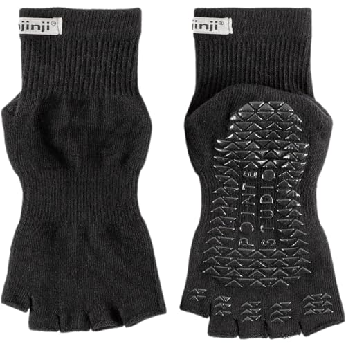 Injinji Grip Toeless Mini-Crew Socken, black, S-M von Injinji