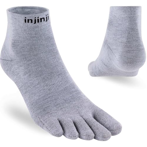 Injinji Zehensocken LINER MINI-CREW HEATHER GRAY XL von Injinji