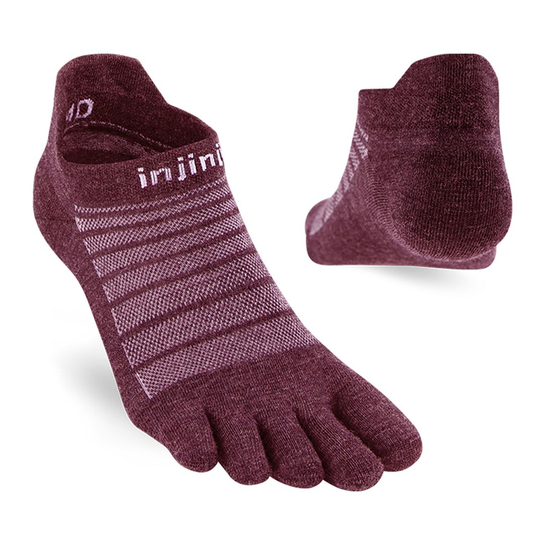 Run Lightweight No-Show Merino Wool L von Injinji