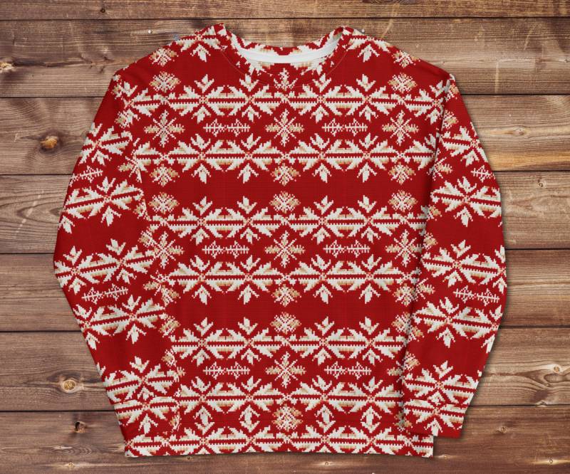 Weihnachts-Sweatshirt, Weihnachten Pullover, Plus Size Weihnachtspullover, Roter Weihnachtspullover Frauen, Hässlicher Männer von InkAndTypo