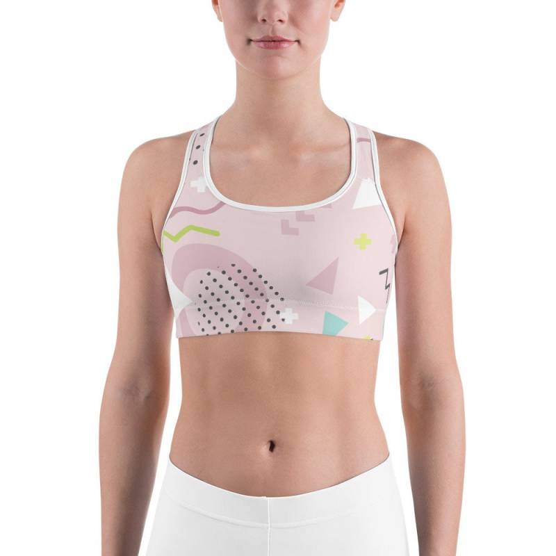 80Er Jahre Geometrisch Sport Bh Retro Sportbekleidung von InkTeaDesign