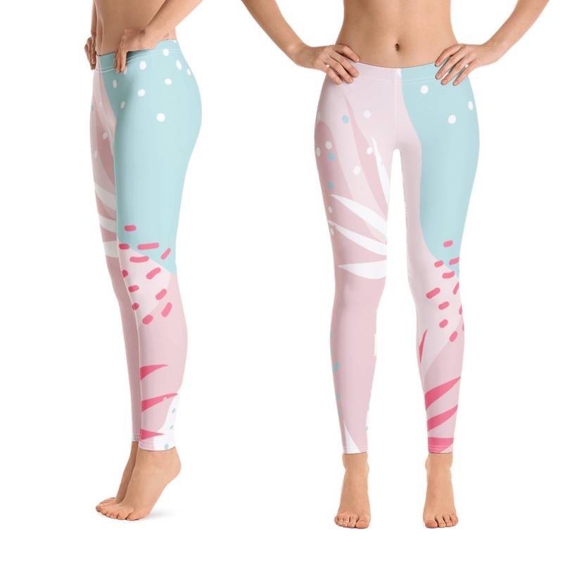 Bunte Fitness Leggings Im Memphis Stil, Abstraktes Design Leggings, Yoga Hose, Hipster von InkTeaDesign