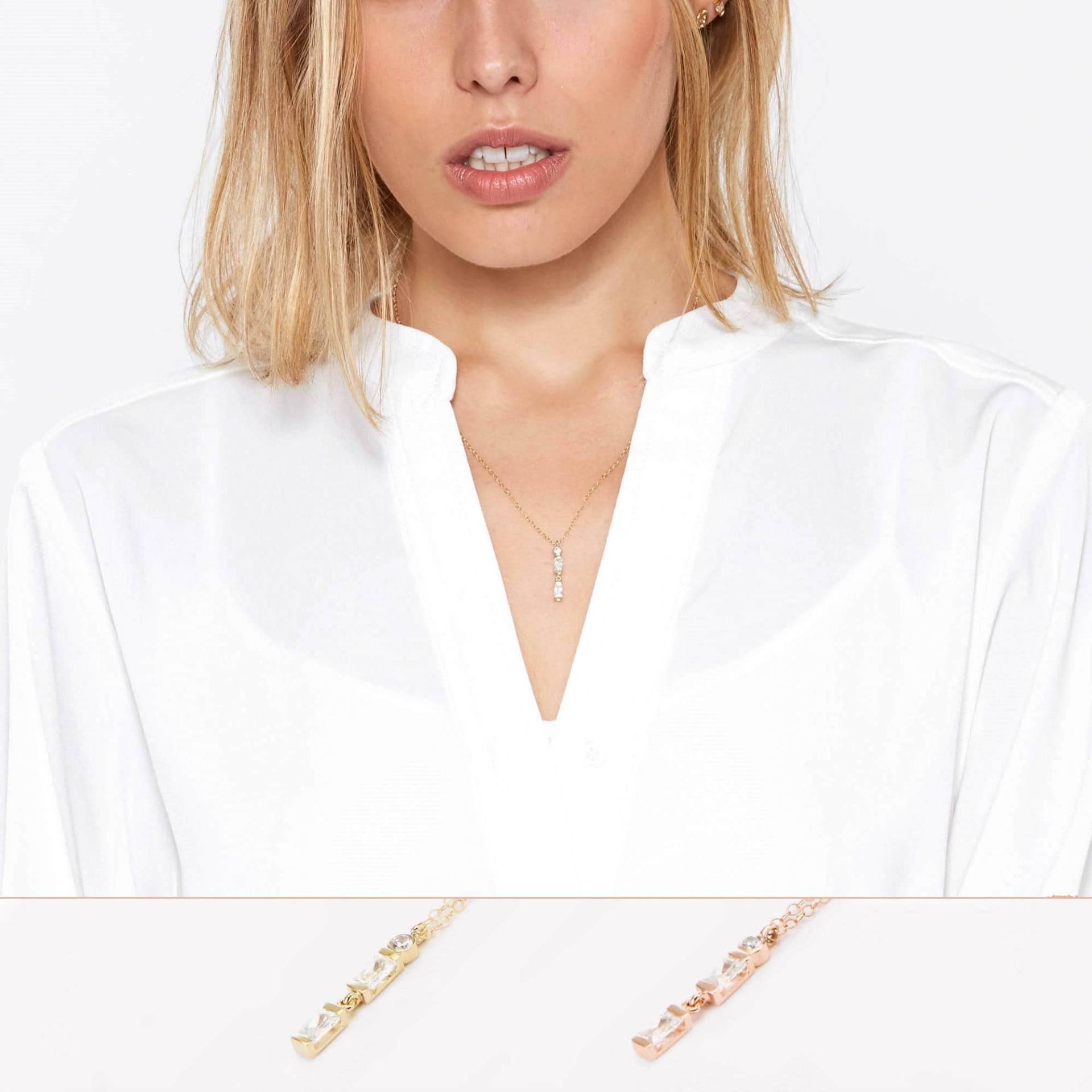 Winzige Baumeln Diamant Cz Halskette, Jeden Tag Gold Füllung Für Frauen, 14 K Kleine Rose Füllen, Braut Zarte Halskette Frauen Winzige Baumeln Diamant Cz Halskette, Jeden Tag Gold Füllung Für Frauen, 14 K Kleine Rose Füllen, Braut Zarte Halskette Frauen von InkaGioielli