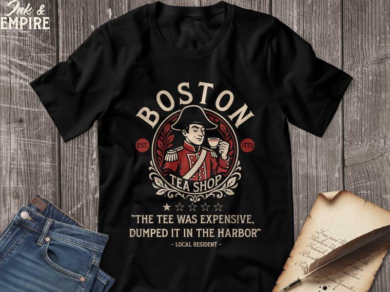 Boston Tea Party T-Shirt Us Geschichte, Kolonialgeschichte Boston Tea Party T-Shirt Us Geschichte, Kolonialgeschichte von InkandEmpire