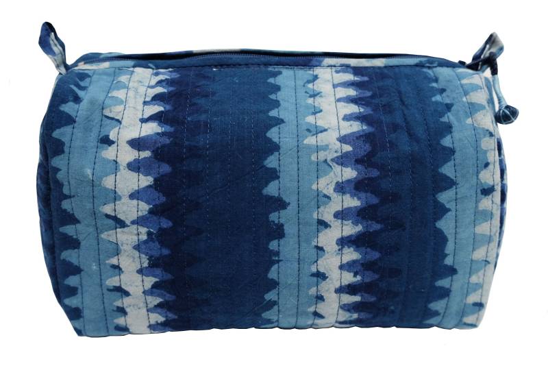 Hand Block Gedruckt Toilettenartikel Tasche - Schneeflocke Indigo Hand Block Gedruckt Toilettenartikel Tasche - Schneeflocke Indigo von Inkandblock