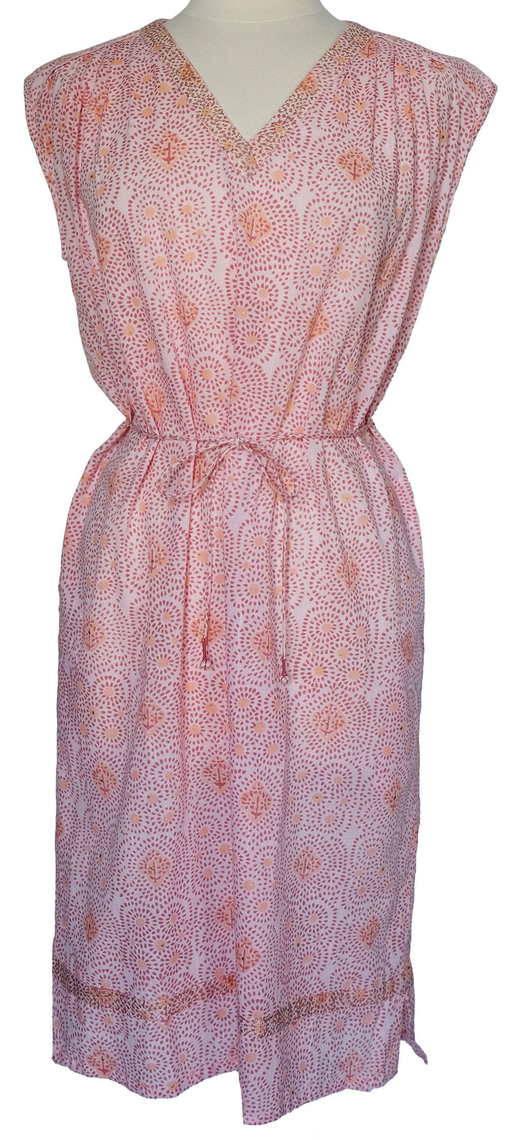 Slip Kleid - Bandhini Pink von Inkandblock