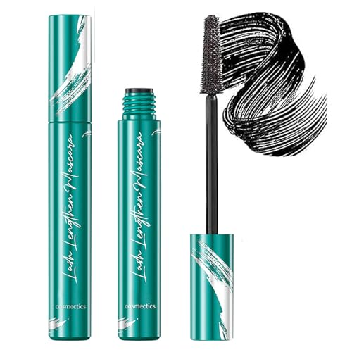 Black Liquid Lash Extension Mascara,Natural Volumizing Lengthening Thickening Lashes Silk Fiber Eye Makeup Mascara,Long Lasting Waterproof No Clumping Smudge-Proof Tubing Mascara(0.35oz) von Inkjoy