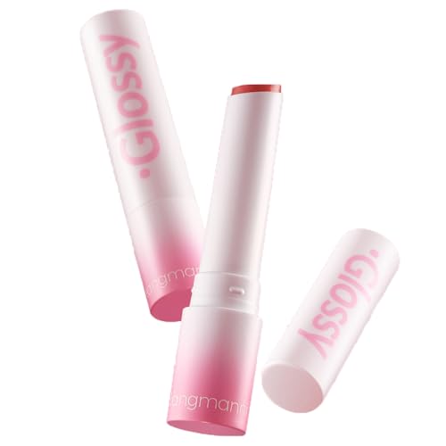 Hydrating Glossy Shine Tinted Lippenstift,Natural Long Lasting Moisturizing Vivid Color Lipgloss,Water Glass Shiny Plumping Smooth Non-Stick Cup Lip Plumper Balm Makeup for Women Girls von Inkjoy