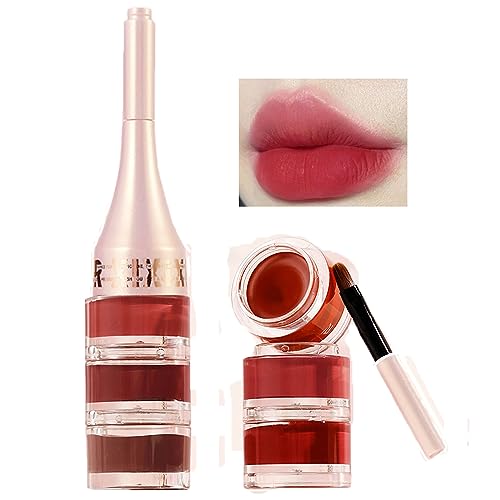 Matte Velvet Moisturizing Liquid Nude Lipstick,Lightweight Long Lasting Waterproof Velvety High Pigment Lip Tint Gloss,Plumping Weightless Non-Stick Cup Lip Gloss Makeup Gift Sets for Girls and Women von Inkjoy