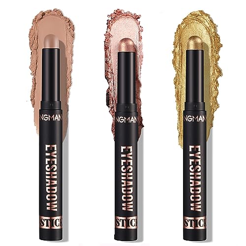 Metallic Shimmer Cream Eyeshadow eyeliner Stick Sets,High Pigmented Long Lasting Waterproof Blendable Highlighter Eyeshadow Contour Pencil,Matte & Shimmer Shades Brilliant Eye Makeup Eye Shadow Pen von Inkjoy