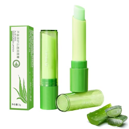 Moisturizing Aloe Vera Lip Balm,Clear Jelly Hydrating Lipstick,Long Lasting Nourishing Soothing Lip Repair Stick for Dry Cracked Chapped Damaged Lips,Aloe Formula Lip Care Moisturizer for Women(2pcs) von Inkjoy