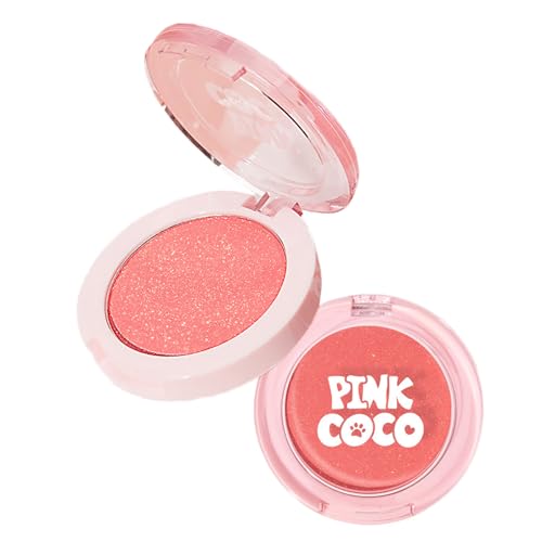 Shimmer Baked Blush Palette, High Impact Pearl Shimmer Pink Blush & Highlight Makeup Powder, Natural Glowing Lightweight Buildable Silky Smooth Blush Makeup Palette for Women Girls von Inkjoy