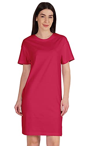 Inkmeso Kurze Armel Normale Passform Baumwolljersey T Shirt Kleid Frauen von Inkmeso