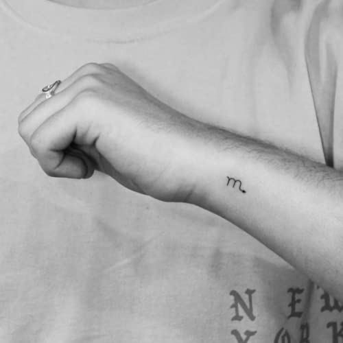 Inkster Tattoo - Sternzeichen Skorpion | vegane & wasserfeste Temporäre Tattoos für Erwachsene - EU-Kosmetikzertifizierte Farbe - revolutionäres 2 Wochen Tattoo | Premium Klebetattoos & Fake Tattoo von Inkster