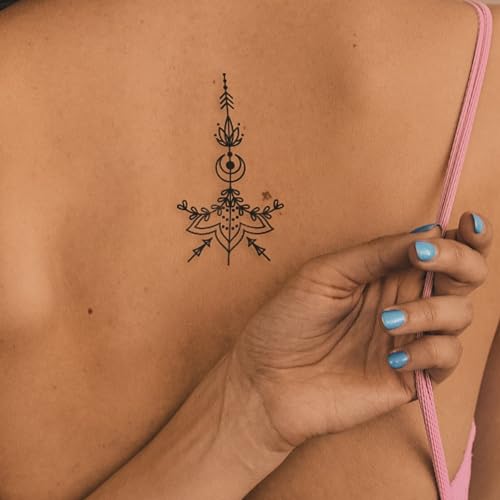 Inkster® Mandala Tattoo | Temporäres Tattoo mit EU-Kosmetikzertifizierung - das Original | wasserfest + vegan | revolutionäres 2-Wochen-Tattoo | Klebetattoos + Fake Tattoos für Damen und Herren von Inkster