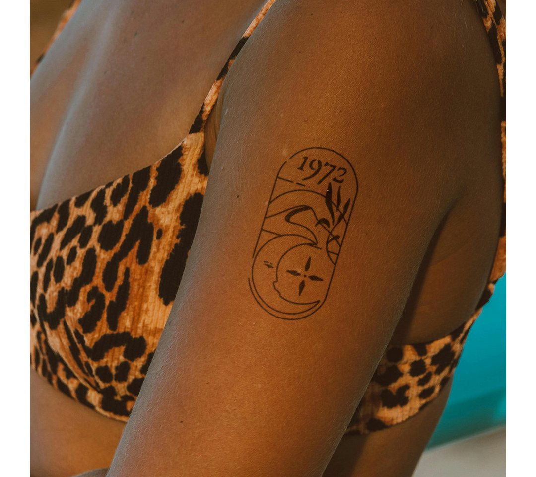Inkster Schmuck-Tattoo 1972 Fenster Tattoo, wasserfestes temporäres Tattoo, 2 Wochen Halt Inkster Schmuck-Tattoo 1972 Fenster Tattoo, wasserfestes temporäres Tattoo, 2 Wochen Halt von Inkster