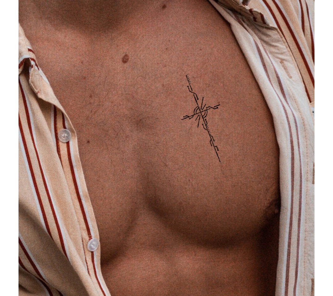 Inkster Schmuck-Tattoo Männer Tattoos, Vegane & EU-Kosmetikzertifizierte Farbe, wasserfestes temporäres Tattoo, 2 Wochen Halt von Inkster