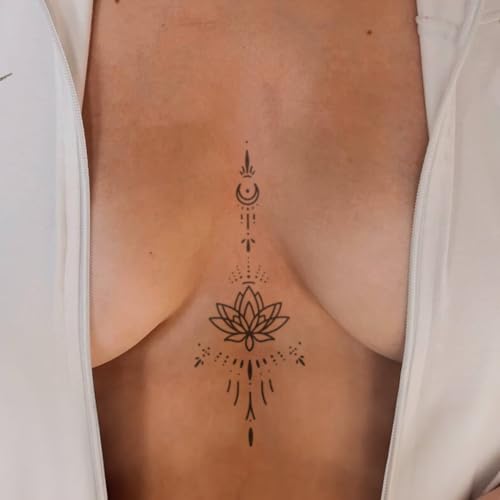 Inkster Tattoo - Gestrichelte Elemente Doppelpack - vegane & wasserfeste Temporäre Tattoos für Erwachsene - EU-Kosmetikzertifizierte Farbe, für Frauen und Männer von Inkster