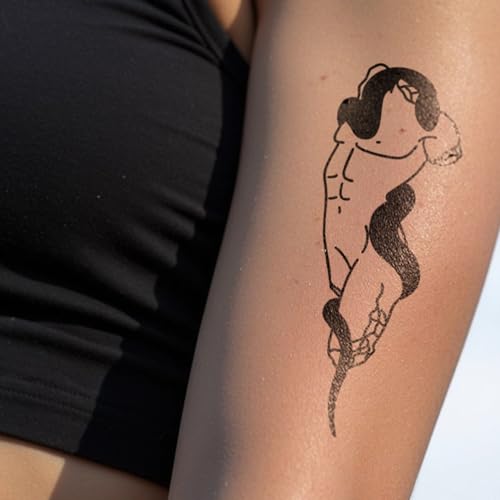 Inkster Tattoo - Griechische Statue mit Schlange - vegane & wasserfeste Temporäre Tattoos für Erwachsene - EU-Kosmetikzertifizierte Farbe - revolutionäres 2 Wochen Tattoo | Premium Klebetattoos von Inkster