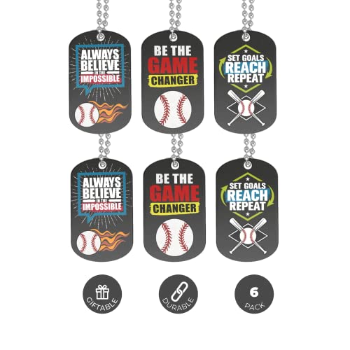Baseball-Erkennungsmarken-Halsketten – Baseball-Geschenke in Großpackung für Baseball-Team-Uniform-Zubehör – Baseball-Partygeschenke, Sportpreise für Jugendliche, Jungen, Mädchen, Erwachsene, Männer und Frauen Baseball-Erkennungsmarken-Halsketten – Baseball-Geschenke in Großpackung für Baseball-Team-Uniform-Zubehör – Baseball-Partygeschenke, Sportpreise für Jugendliche, Jungen, Mädchen, Erwachsene, Männer und Frauen von Inkstone