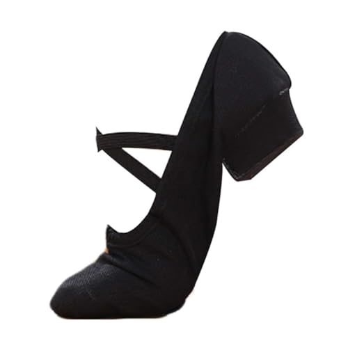 Inlefen Damen Weich Canvas Ballett Latin Jazz Tanze Praxis Niedrige Stöckelschuhe Inlefen Damen Weich Canvas Ballett Latin Jazz Tanze Praxis Niedrige Stöckelschuhe von Inlefen